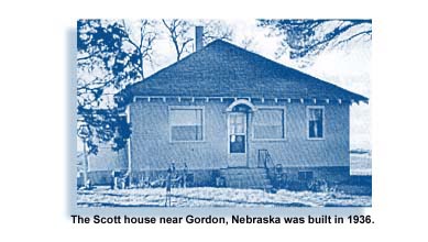 The Scott house near Gordon, Nebraska, built in 1936