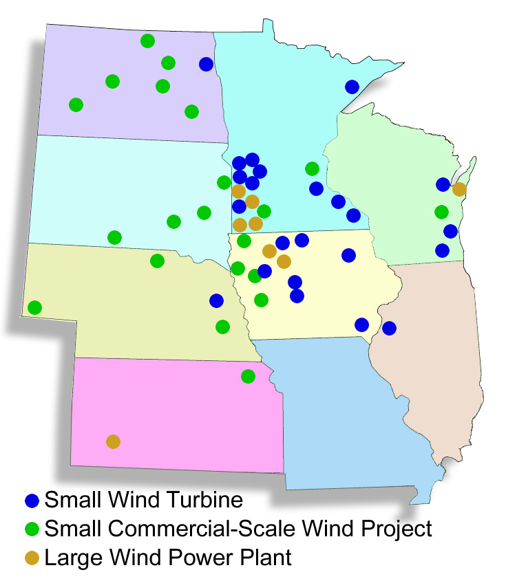 Midwestern Wind Turbine Sites