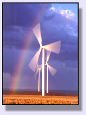 Wind turbine and rainbow
