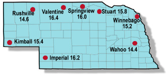 Nebraska 4 year average wind map at 40 meters high